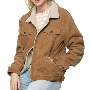 Brandy Melville Elisha Corduroy Sherpa Jacket - Size OS